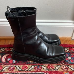 Vagabond Eyra Mid-Calf Boots zip up squared toe boot